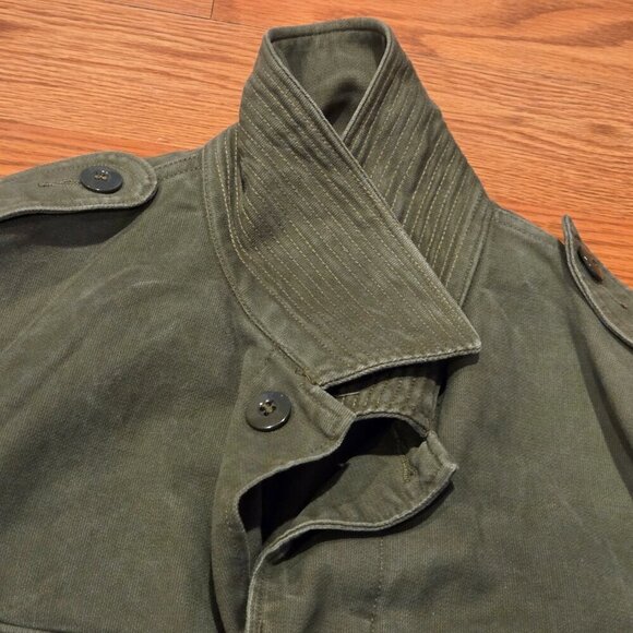 Wahler German Army Military Olive Green Field Shirt Womens Size 7 Grunge 1990s - Picture 7 of 14